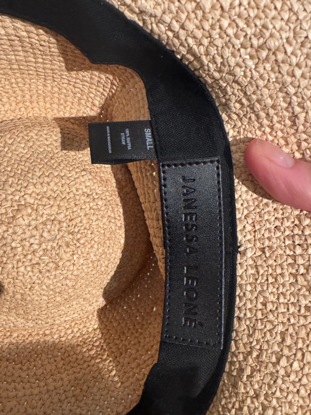 Janessa Leone Natural Crochet Straw Bucket Hat - Picture 4 of 5